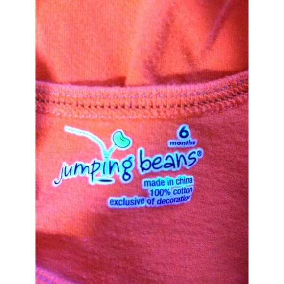 Mama's Little Monkey Baby Size 6 Months Fall Orange One Piece - Picture 3 of 3